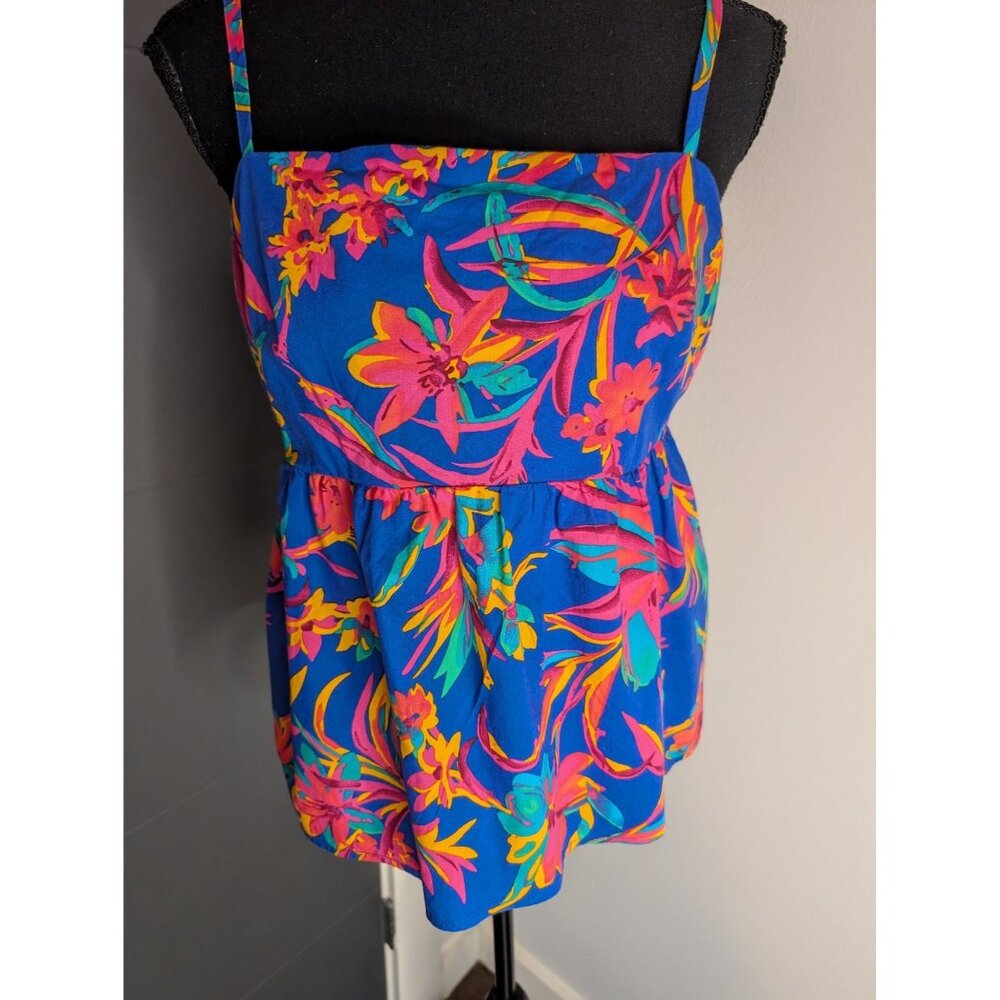 J. Crew‎ Tie Back Strappy Top in Tropical Floral Print - 8 - Picture 2 of 10